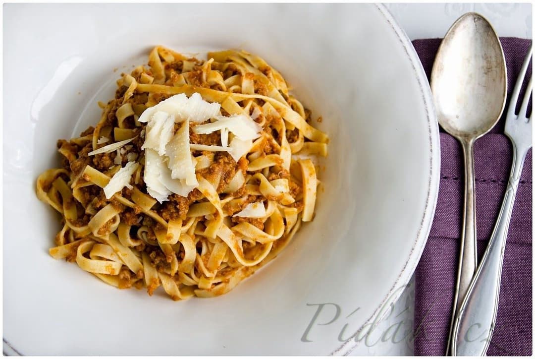 1. obrázek Boloňské ragú s těstovinami