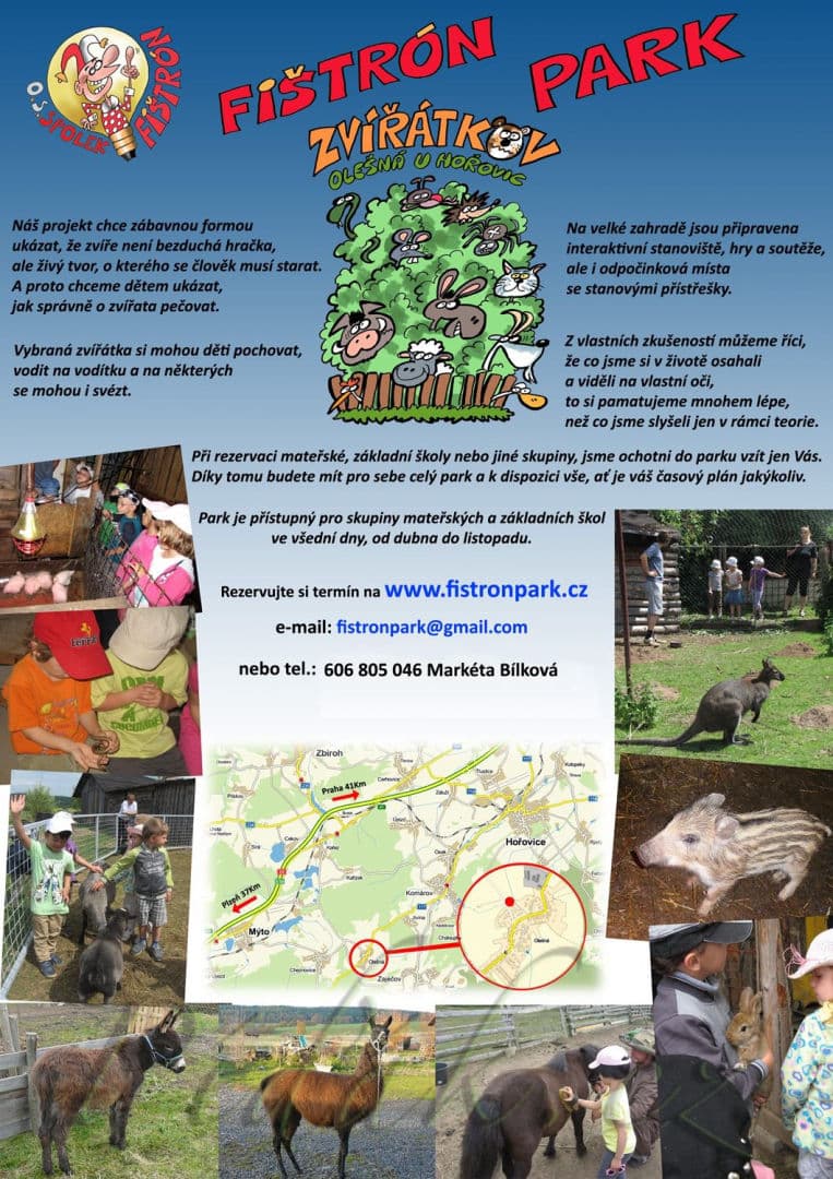 1. obrázek Fištrón park – Zvířátkov - Olešná