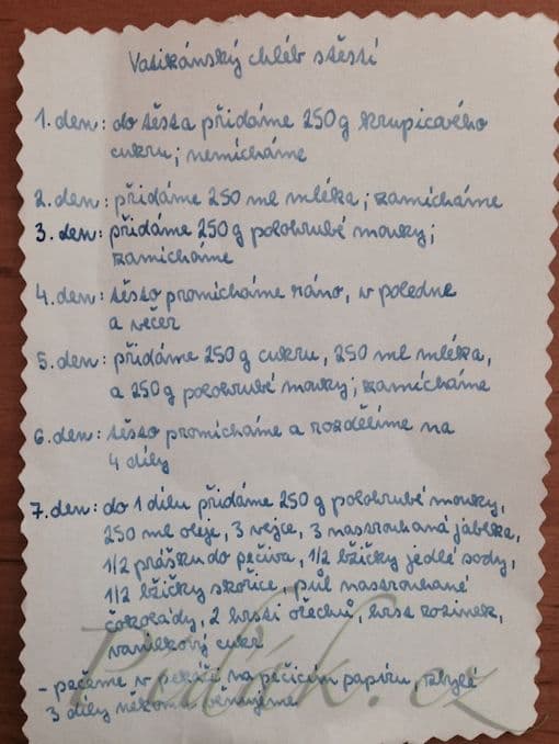 1. obrázek Vatikánský chléb štěstí