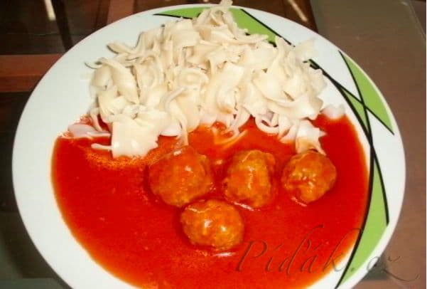 1. obrázek Masové kuličky v rajské omáčce