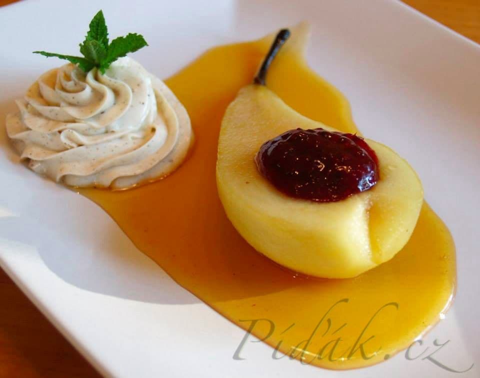 1. obrázek Hruška dušená v bílém víně