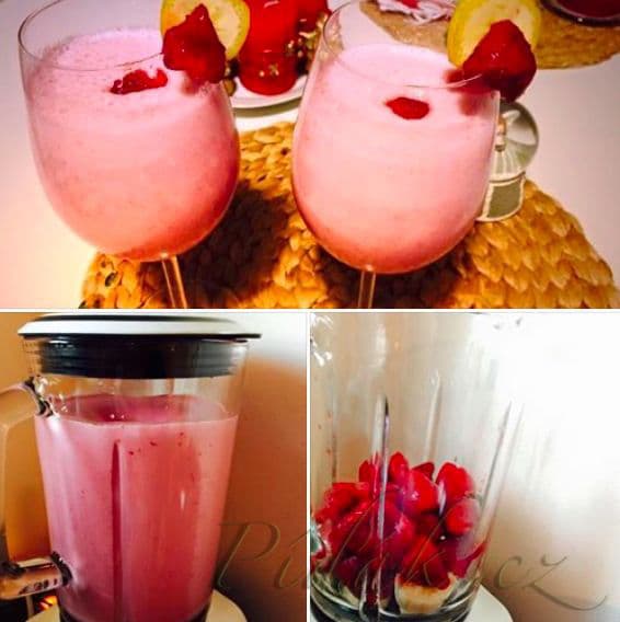 1. obrázek Jahodovo-banánový koktejl s kokosovým mlékem by Romča