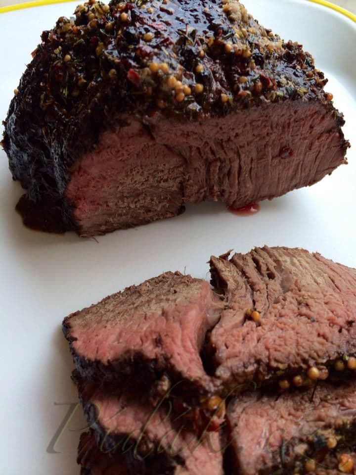 1. obrázek Hovězí kýta s hořčičnými semínky