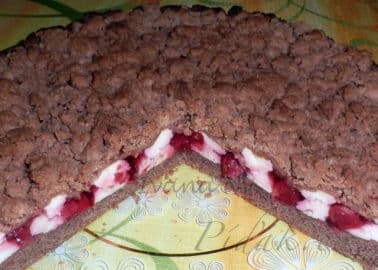 Tmavý višňový koláč 