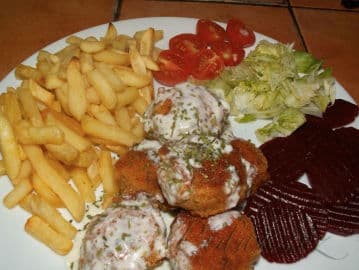 6. obrázek Plněné žampiony s hranolky