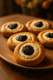  Vláčný kefírový koláč s tvarohem a povidly