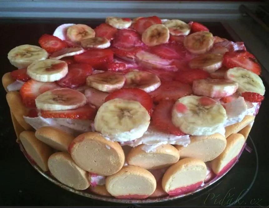 1. obrázek Mňamózní ovocný dort ze zakysané smetany 