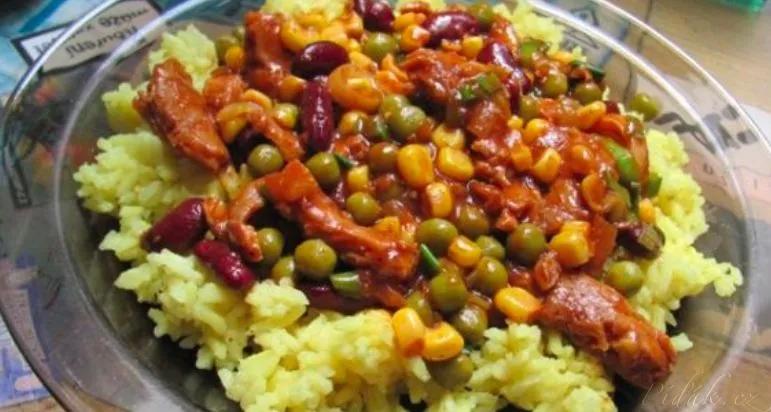 1. obrázek Sojové chilly con carne s kari rýží -  (vegan)