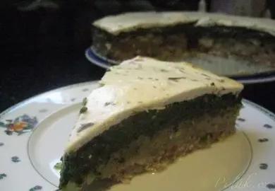 Obrázek Slaná torta s mäsom, kapustou a špenátom