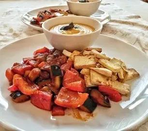 Obrázek Sweet&sour zelenina s batátovým pyré