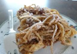 1. obrázek Zapekané špagety s orechmi a pudingovou zálievkou