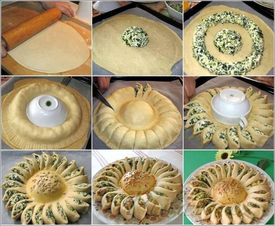 1. obrázek Špenátovo - sýrová slunečnice 1. obrázek Špenátovo - sýrová slunečnice