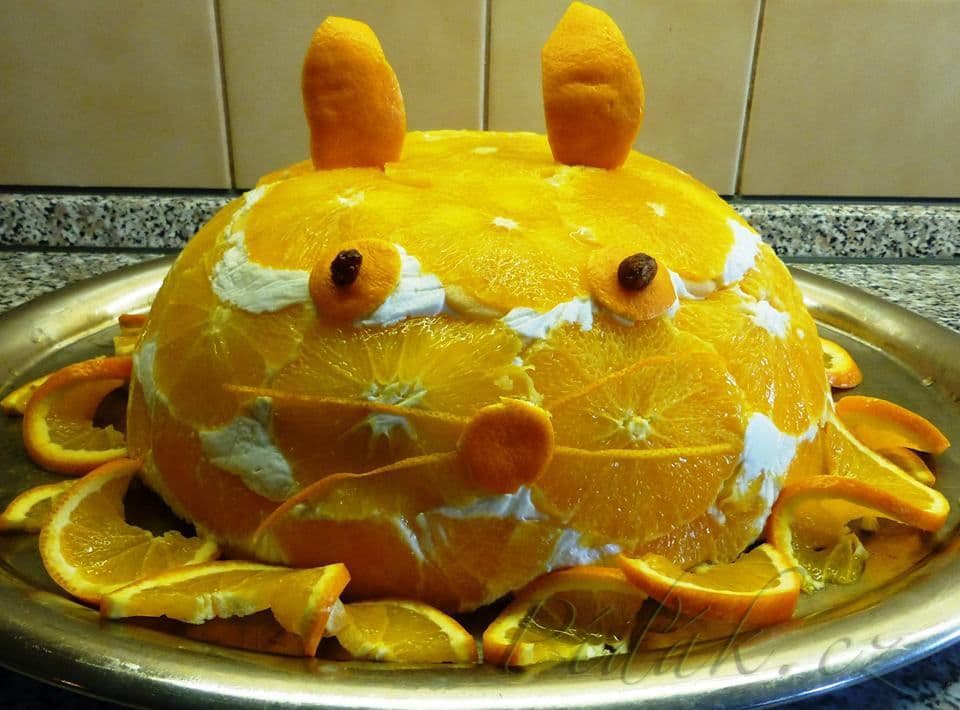 1. obrázek Pomerančová koule - zajíček 1. obrázek Pomerančová koule - zajíček