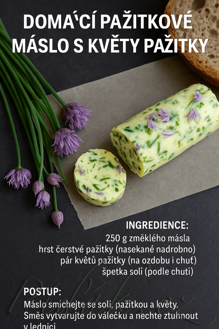 1. obrázek Domácí pažotkové máslo s květy 1. obrázek Domácí pažotkové máslo s květy