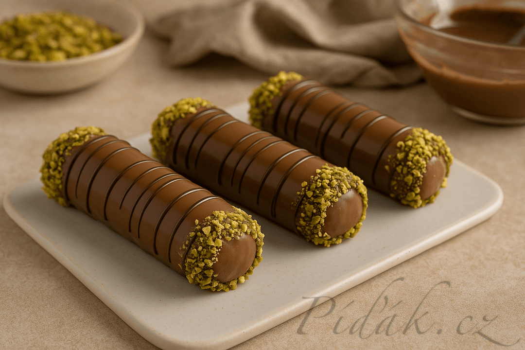 1. obrázek Nepečené čokoládové válečky s ořechy 1. obrázek Nepečené čokoládové válečky s ořechy