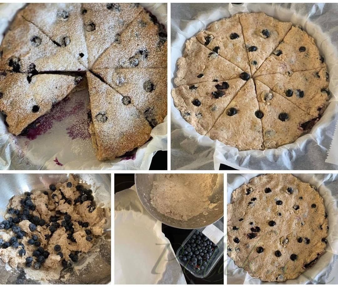 1. obrázek Borůvkové scones ze špaldy 1. obrázek Borůvkové scones ze špaldy