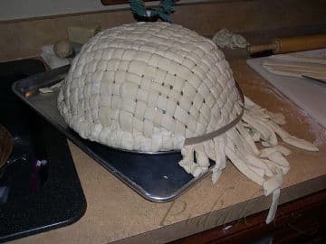 3. obrázek Pletený košík z těsta 3. obrázek Pletený košík z těsta