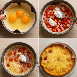 Obrázek Zdravá tortilová snídaně (quiche z tortilly)