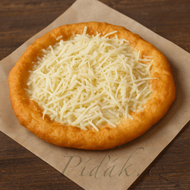 Obrázek Langoše se sýrem, smetanou a česnekem