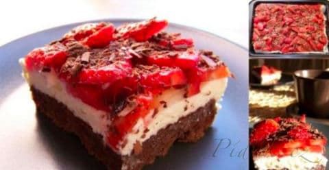 Obrázek Vytuněné - Míša řezy s jahodama a strouhanou čokoládou