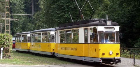 Obrázek Kirnitzschtalbahn – historická tramvaj do národního parku, Bad Schandau, Německo