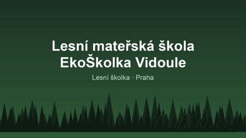 Obrázek Lesní mateřská škola EkoŠkolka Vidoule