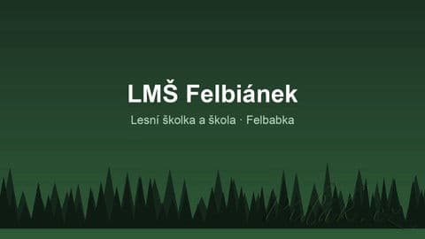 Obrázek Lesní mateřská škola a klub Felbiánek