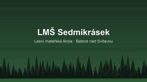 Obrázek Lesní mateřská škola Sedmikrásek